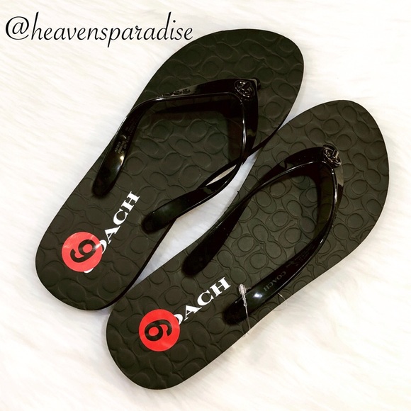 Coach Shoes - Coach Black Abigail Flip Flop Sandals